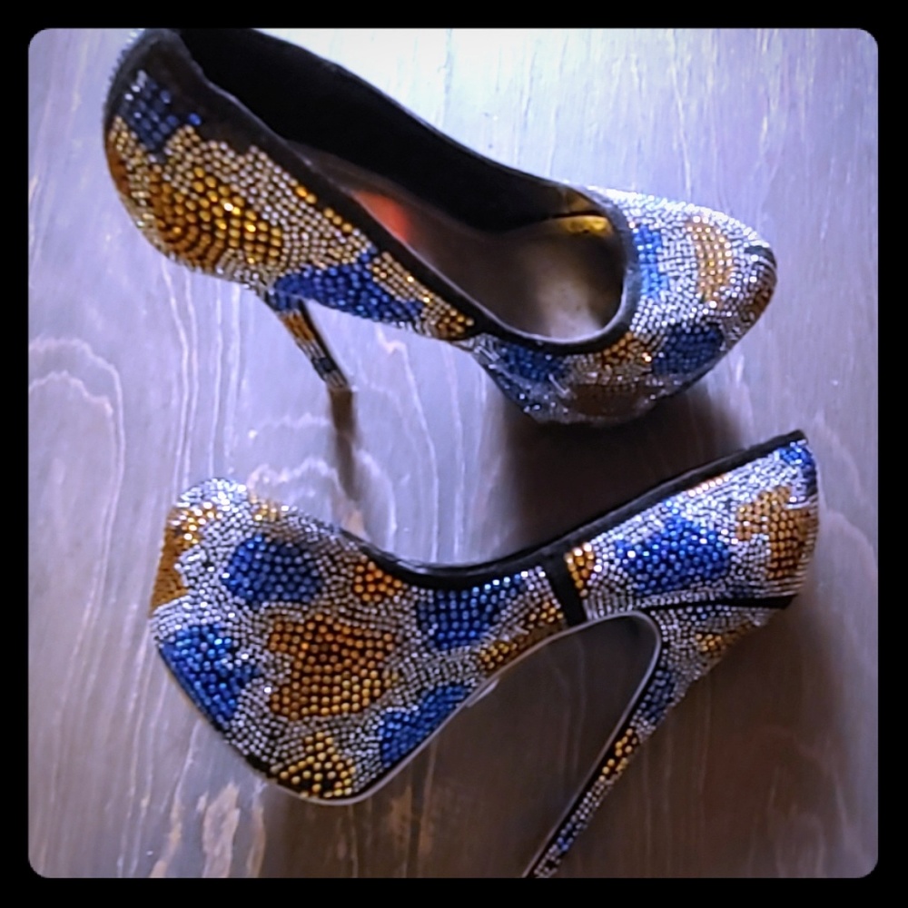Vigo Fiore Rhinestone Heels